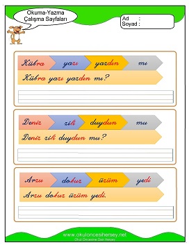 z sesi Çalışma Sayfaları